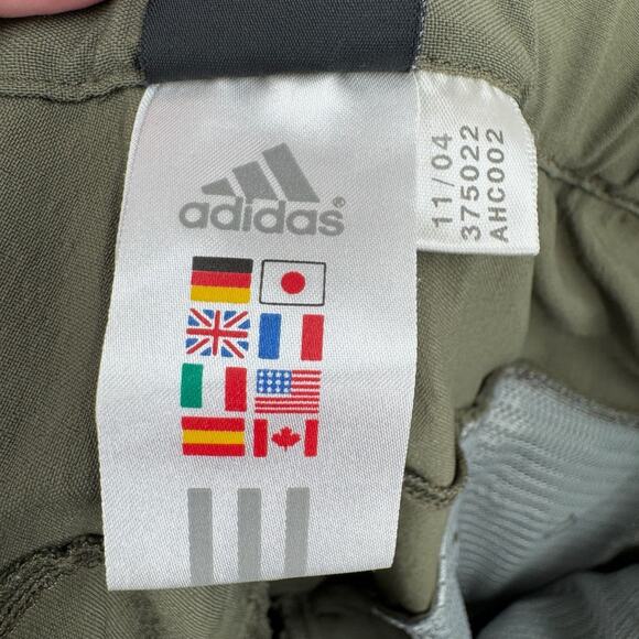 Vintage Adidas Hiking Shorts Men's Size 40 Olive Green Adjustable Waist - Picture 7 of 10